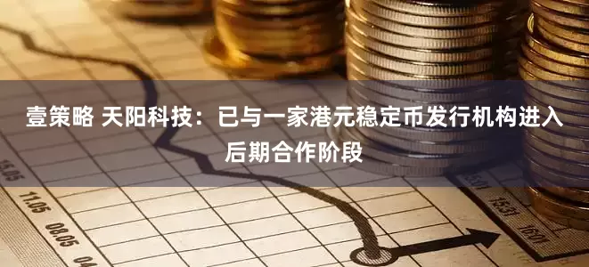 壹策略 天阳科技：已与一家港元稳定币发行机构进入后期合作阶段